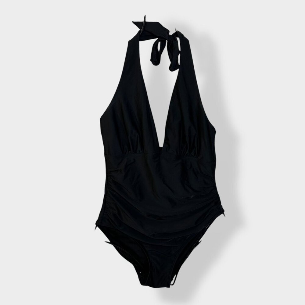DKNY Black Lowcut One Piece‎ Suit